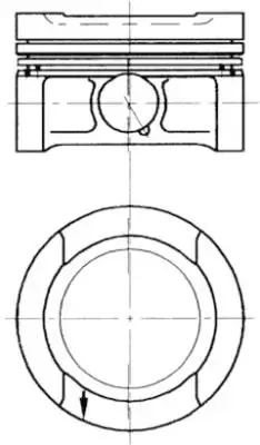 Pistão do kit para 1 cilindro, STD 94503700 Kolbenschmidt