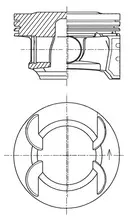 Pistão do kit para 1 cilindro, STD 41492600 Kolbenschmidt
