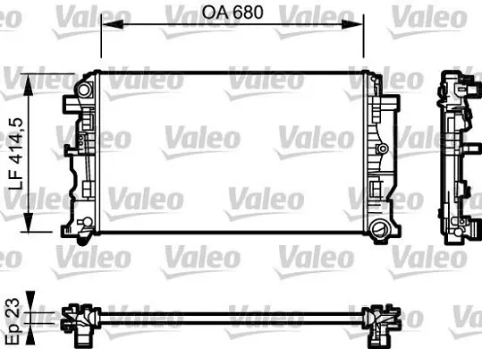 Radiador de esfriamento de motor 734926 VALEO