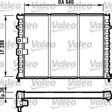 Radiador de esfriamento de motor 731586 VALEO