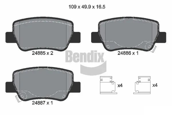 Sapatas do freio traseiras de disco Toyota Avensis 3 T27