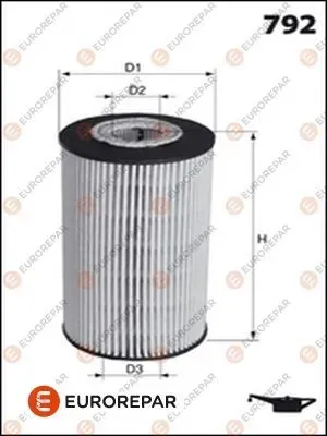 Filtro de óleo 1616172180 Eurorepar