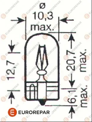 Lâmpada de quebra-luz de iluminação de salão/de cabina 1616431580 Eurorepar
