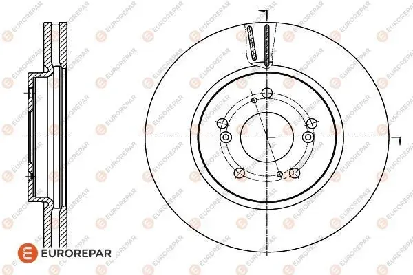Disco do freio dianteiro 1622807580 Eurorepar