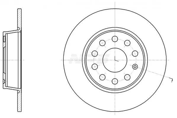 Disco do freio traseiro para Skoda Octavia IV A8 NX5, PV5