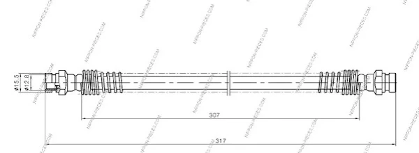 Mangueira do freio dianteira para Mitsubishi Lancer (CBW,CDW)