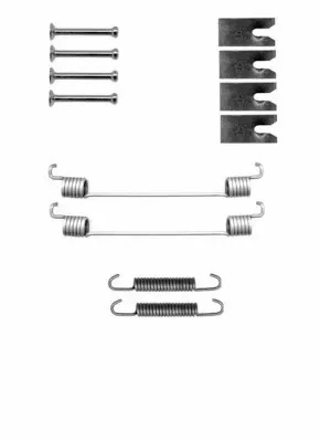 Kit de montagem das sapatas traseiras de tambor Nissan Note E11
