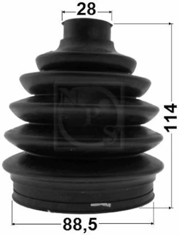 Bota de proteção externa de junta homocinética do semieixo dianteiro para SsangYong Actyon 