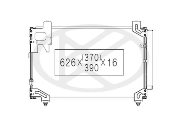 Radiador de aparelho de ar condicionado para Toyota Avensis (T25)