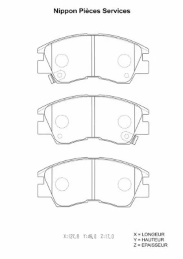 Sapatas do freio dianteiras de disco para Mitsubishi Pajero (L04G, L14G)