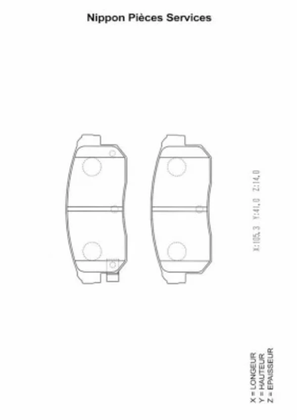 Sapatas do freio traseiras de disco para Suzuki Ignis (FH)