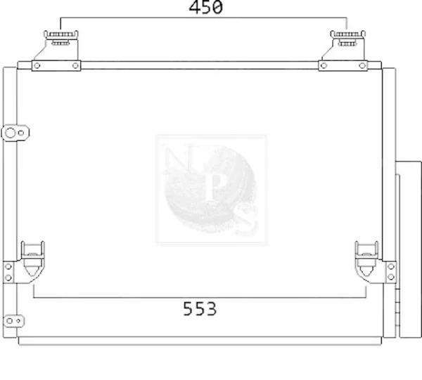 Radiador de aparelho de ar condicionado para Toyota Hilux (KUN25)