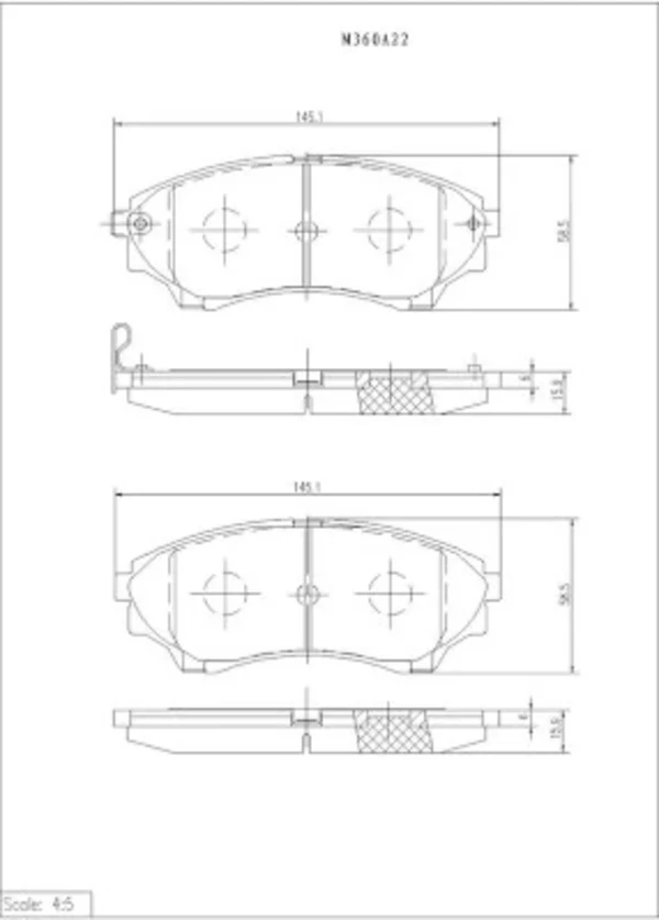 Sapatas do freio dianteiras de disco para Ford Ranger (ET)