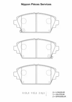 Sapatas do freio dianteiras de disco para Nissan Primera  P12