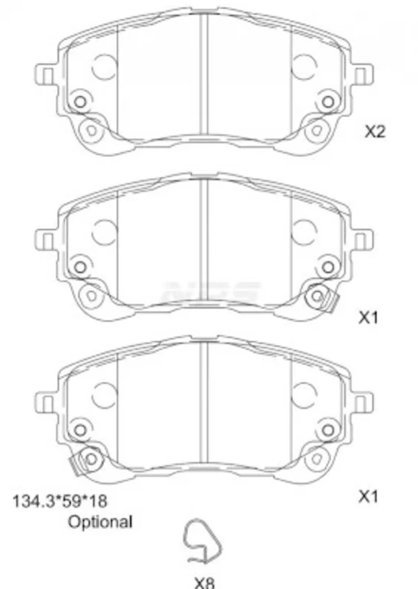 Sapatas do freio dianteiras de disco para Toyota Corolla (E21)