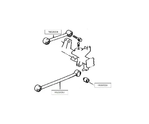 Braço oscilante superior esquerdo/direito de suspensão traseira T421A154 NPS