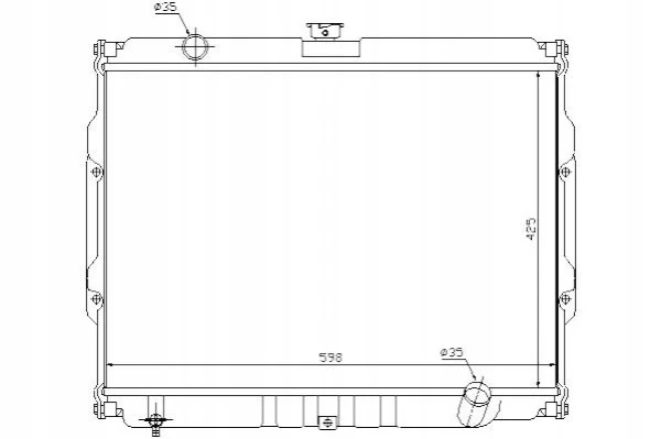 Radiador de esfriamento de motor para Hyundai Galloper (JK)
