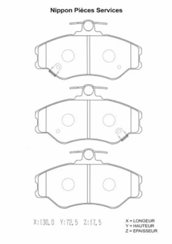 Sapatas do freio dianteiras de disco para Hyundai H100 (P)