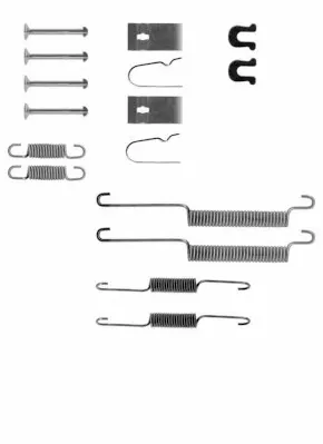 Kit de montagem das sapatas traseiras de tambor Honda Civic VI