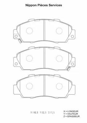 Sapatas do freio dianteiras de disco Honda CR-V I SUV (RD) (1995 - 2002) preço, a partir de