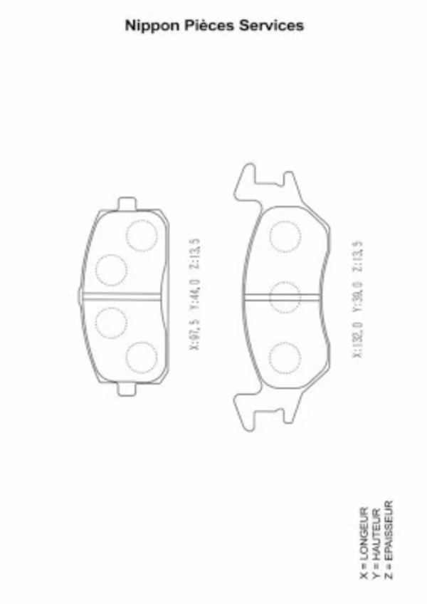 Sapatas do freio dianteiras de disco para Toyota Starlet (P7)
