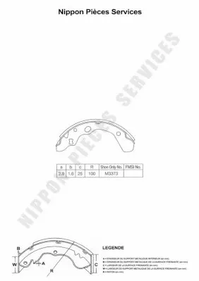 Sapatas do freio traseiras de tambor AA10026310 Hyundai/Kia