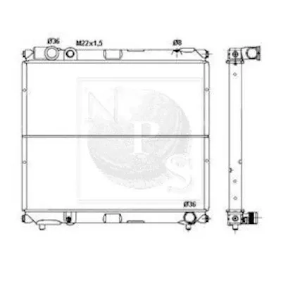 Radiador de esfriamento de motor 1770086CC0 Suzuki