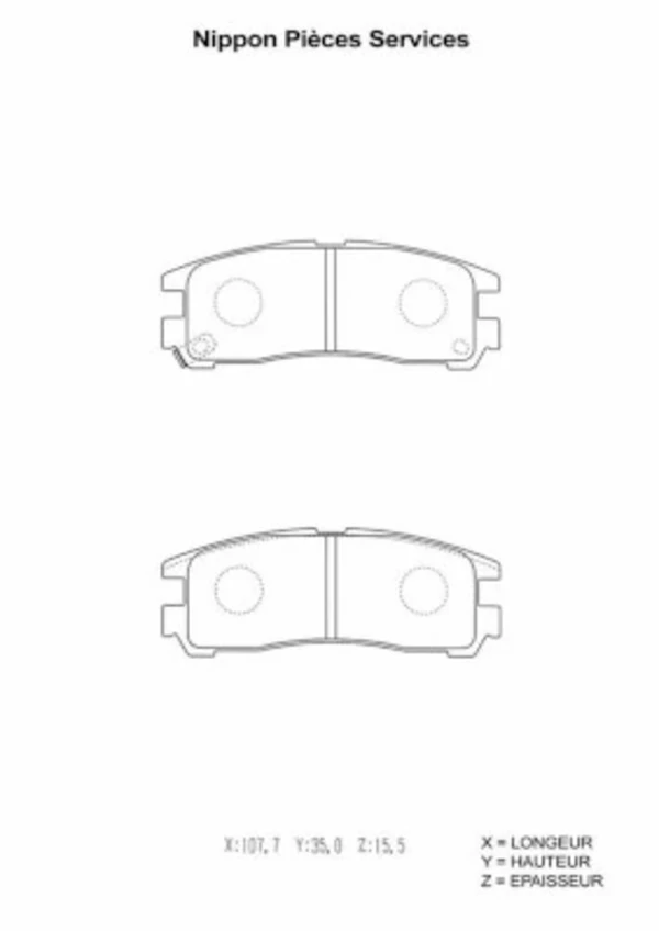 Sapatas do freio traseiras de disco para Mitsubishi Pajero (H60, H70)