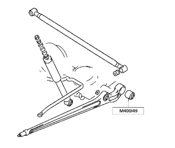 MMB809388 Mitsubishi bloco silencioso dianteiro de braço oscilante traseiro longitudinal