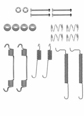 Kit de montagem das sapatas traseiras de tambor Opel Kadett E