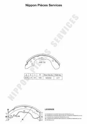 Sapatas do freio traseiras de tambor Mazda 323 II 3 dr