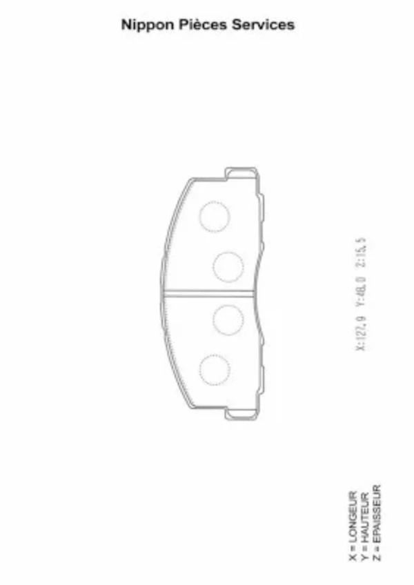 Sapatas do freio dianteiras de disco para Mitsubishi Galant (E1A)