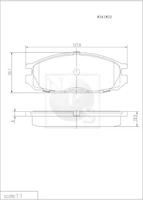 Sapatas do freio traseiras de disco Nissan Patrol K260
