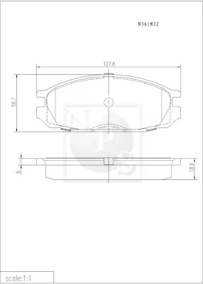 Sapatas do freio traseiras de disco para Nissan Patrol (Y60)