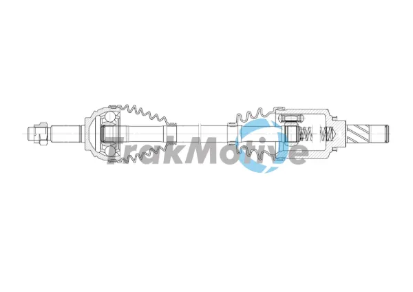 Semieixo (acionador) dianteiro esquerdo 302001 Trakmotive/Surtrack