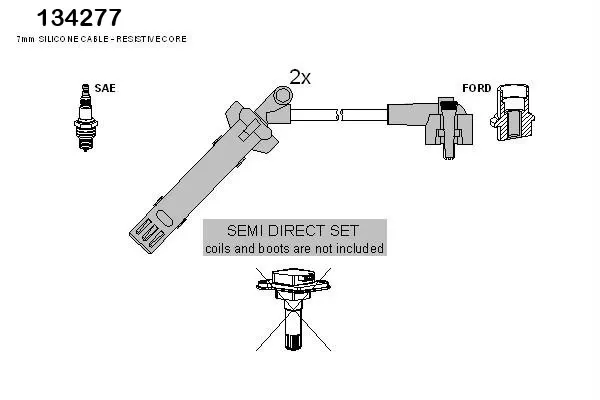 Fios de alta voltagem, kit 134277 Hitachi