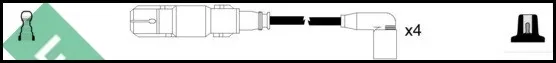 Fios de alta voltagem, kit 06A905409F VAG
