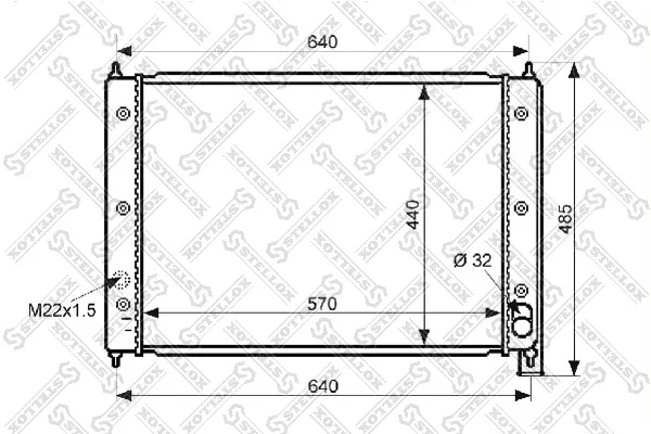 Radiador de esfriamento de motor Volkswagen Transporter T3