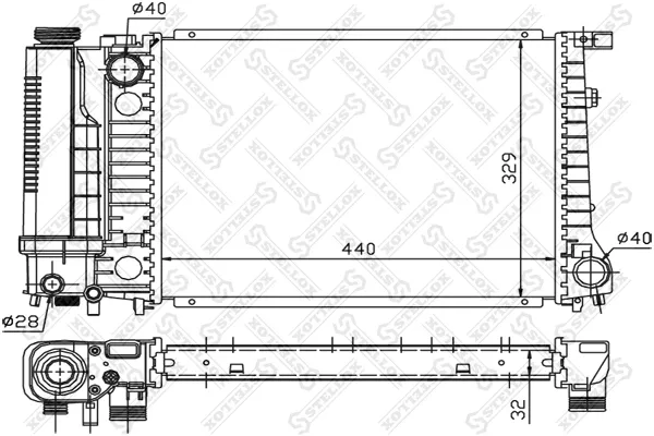 Radiador de esfriamento de motor BMW 5 E34
