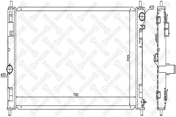 Radiador de esfriamento de motor Dodge Caliber R/T