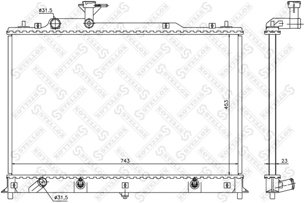 Radiador de esfriamento de motor Mazda CX-7 ER