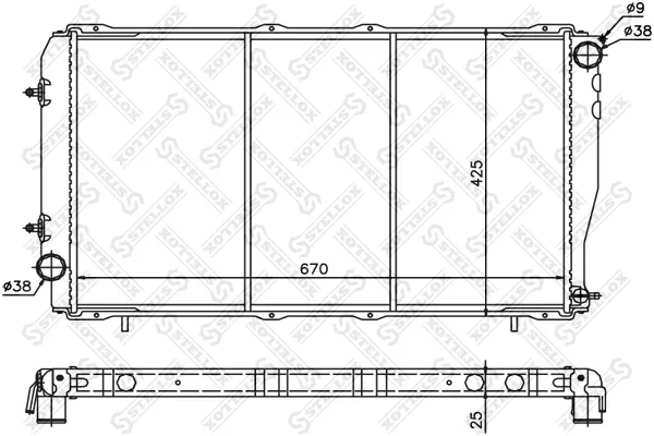 Radiador de esfriamento de motor Subaru Legacy I
