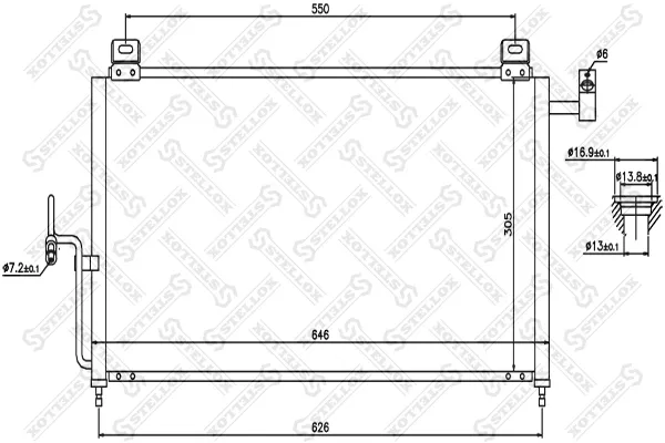 Radiador de aparelho de ar condicionado Mazda Protege 4 DOOR