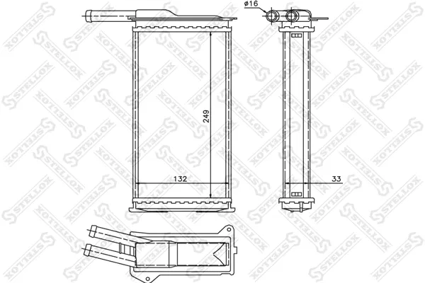 Radiador de forno (de aquecedor) Ford Sierra II
