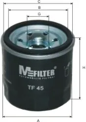 Filtro de óleo TF45 Mfilter