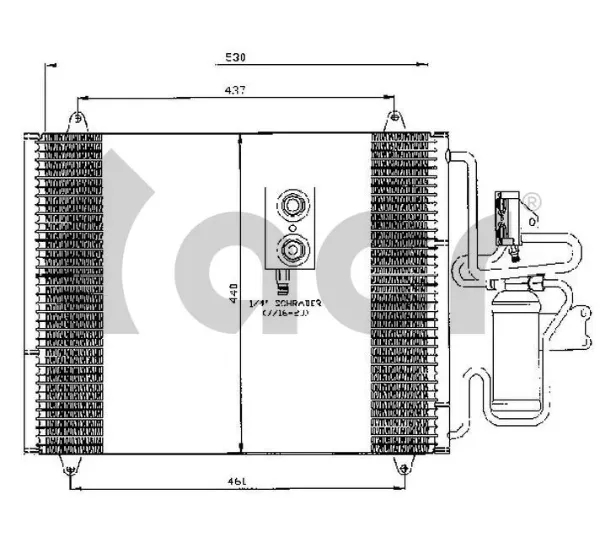 Radiador de aparelho de ar condicionado 300454 ACR