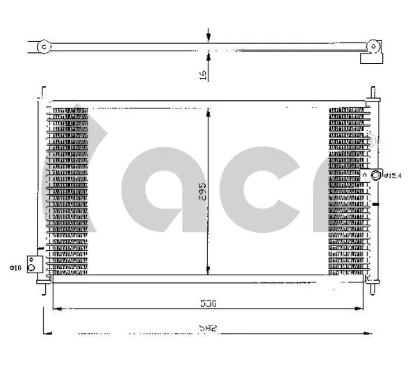 Radiador de aparelho de ar condicionado Honda Accord V