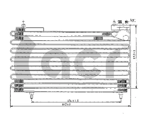 Radiador de aparelho de ar condicionado para Citroen BX (XB)