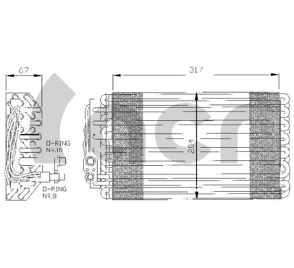 Vaporizador de aparelho de ar condicionado BMW 7 E38