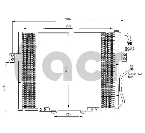 Radiador de aparelho de ar condicionado KIA Sportage I